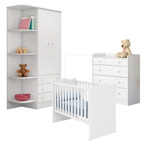 1berco Doce Sonho Branco (1.5) + 2523comoda com Trocador Doce Sonho(2523.5) + 825g. Roupa Inf. 2pts