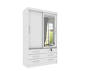 Ver imagem 1 de Guarda Roupas Chicago 2820 - 2PTS c/Esp 6GAV Branco Neve