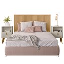 Ver imagem 7 de Cabeceira de Madeira Ripada Cama Box Casal 140 cm Angelina L05 Carvalho - Lyam Decor