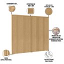 Ver imagem 4 de Cabeceira de Madeira Ripada Cama Box Casal 140 cm Angelina L05 Carvalho - Lyam Decor