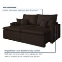 Ver imagem 2 de Sofá Boston 2 Lugares Retrátil 180cm Marrom Veludo Reclinável