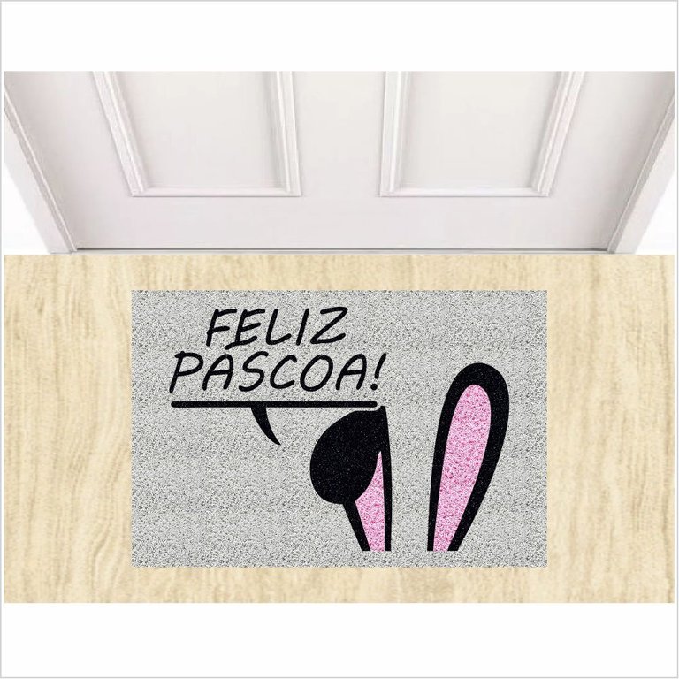 Tapete Coelho da Pascoa para Decoração. Tapete Coelho da Pascoa para Decoração.