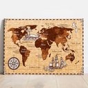 Ver imagem 1 de Placa Decorativa Metálica Mapa Antigo TACOLADO PAPEL DE PAREDE 20x30cm