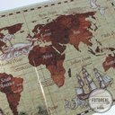 Ver imagem 2 de Placa Decorativa Metálica Mapa Antigo TACOLADO PAPEL DE PAREDE 20x30cm