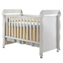 Ver imagem 2 de Quarto de Bebê New Selena 3 Portas com Cômoda Selena e Berço Mirelle Branco Brilho e Colchão