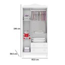 Ver imagem 7 de Quarto de Bebê New Selena 3 Portas com Cômoda Selena e Berço Mirelle Branco Brilho e Colchão
