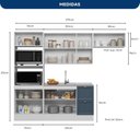Ver imagem 3 de Cozinha Completa Modulada Americana 4 Peças com Torre Quente e Balcão para Pia Unna