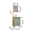 Ver imagem 3 de conjunto Banheiro Capri 60cm Armário Completo Gabinete Cuba Espelheira