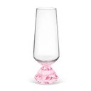 Ver imagem 2 de Conjunto 6 Taças de Champanhe em Vidro Base Cristal Prisma Rosa 290ml JL1018 Btc