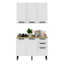 Ver imagem 3 de Cozinha Compacta Modulada 3 Peças 120cm Branca MDF Tecno Mobili
