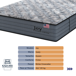 Cama Box Baú Branco e Colchão Queen Joy Molas Ensacadas Sealy - 2