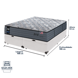 Cama Box Baú Branco e Colchão Queen Joy Molas Ensacadas Sealy - 3