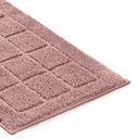 Ver imagem 2 de Tapete Athenas Extra Soft Antiderrapante 45x95cm Rozac - Quadrados Rosa