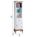 Ver imagem 5 de Estante para Sala 2 Prateleiras 1 Gaveta 1 Porta Pés Luiz Xv 60104 Linz Móveis - Branco/imbuia Glaze