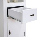 Ver imagem 4 de Estante para Sala 2 Prateleiras 1 Gaveta 1 Porta Pés Luiz Xv 60104 Linz Móveis - Branco/imbuia Glaze