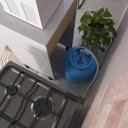 Ver imagem 2 de Aparador Armário para Cozinha Esconde Botijão de Gas Branco