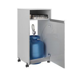 Aparador Armário para Cozinha Esconde Botijão de Gas Branco - 6