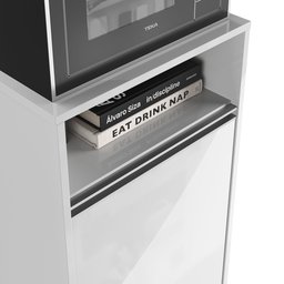 Aparador Armário para Cozinha Esconde Botijão de Gas Branco - 4