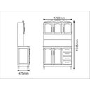 Ver imagem 3 de Armário de Cozinha 5 Portas 4 Gavetas Clássica
