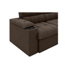 Ver imagem 6 de Sofá Retrátil e Reclinável 2,10m Suede Marrom c/ Porta Copo Liverton Xflex