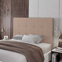 Ver imagem 7 de Cabeceira Cama Box Casal Luana 140cm Linho Bege - Abmaza