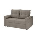 Ver imagem 3 de Sofá Cama 2 Lugares Casal 1,60 Mts Chenile Tiffany Matrix Cor:linho Grosso Marrom