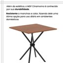 Ver mais imagens de Conjunto de Mesa Tubular 70cm x 70cm Tampo em MDF com 4 Cadeiras Dany Preto/Liso/Txt