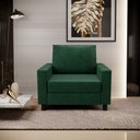 Ver imagem 2 de Poltrona Decorativa Para Sala De Estar E Recepção Malta L02 Facto Verde Musgo - Lyam Decor