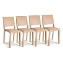 Ver imagem 1 de Cadeira Sala de Jantar Hydra UZ4002 Kit 4 Un Freijó/Suede Capuccino - Kappesberg