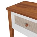 Ver imagem 4 de Mesa Lateral em Madeira Maciça 1 Gaveta Viena Branco