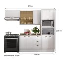 Ver mais imagens de Cozinha Completa Milla Pop 100% Mdf Armário e Balcão Branco Carraro