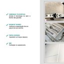 Ver imagem 4 de Cozinha Completa Milla Pop 100% Mdf Armário e Balcão Branco Carraro