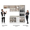 Ver imagem 3 de Cozinha Completa Milla Pop 100% Mdf Armário e Balcão Branco Carraro