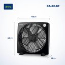Ver imagem 4 de Ventilador Circulador de Ar Mondial Premium 6p 30cm Ca02 Preto com Prata 220 V