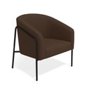 Ver imagem 2 de Poltrona Sala Industrial Alta Preto Stella Suede D03 - D’Rossi