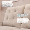 Ver imagem 5 de Sofá Retrátil Reclinável 3 Lugares Roma 2,40m Veludo Creme