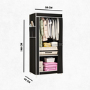 Ver imagem 2 de Guarda Roupa Closet Dobrável Organizador Capa de Tecido