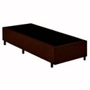 Ver imagem 1 de Cama Box Solteiro Suede Mega Cama Marrom 88x188x42cm