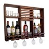 Bar Adega Rústico de Parede Art Madeira até 8 Garrafas + Cesta Artesanal Porta Bebidas 3 Garrafas - 2