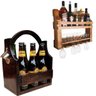Bar de Parede Adega Art Madeira 5 Garrafas + Cesta Porta Cervejas Long Necks até 6 Garrafas - 1