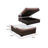 Colchão Molas Ensacadas Luckspuma MasterPocket Caribe + Cama Box Casal Com Baú:Marrom - 3
