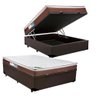 Colchão Molas Ensacadas Luckspuma MasterPocket Caribe + Cama Box Casal Com Baú:Marrom - 1