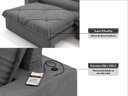 Ver imagem 5 de Sofá Retrátil e Reclinável 2,80m Vogue Linho Soft - Netsofas - Grafite