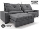 Ver imagem 4 de Sofá Retrátil e Reclinável 2,80m Vogue Linho Soft - Netsofas - Grafite