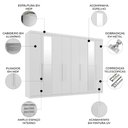 Ver imagem 3 de Guarda Roupa Casal 239cm 8 Portas 4 Gavetas com Espelho Vortex Branco S01 - Mpozenato