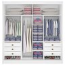 Guarda Roupa Casal com Espelho 2 Portas 6 Gavetas - Titanium-Branco - Móveis D'Doro - 2