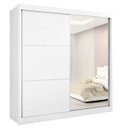 Ver imagem 1 de Guarda Roupa Casal com Espelho 2 Portas 6 Gavetas - Titanium-Branco - Móveis D'Doro