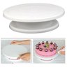Kit Confeiteiro: Bailarina Prato Giratório Decorar Bolo + Nivelador Cortador Fio Duplo - 6
