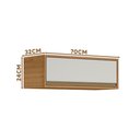 Ver imagem 4 de Armário Para Geladeira Porta Basculante 70 cm Nature Off White Ferrara Shop JM