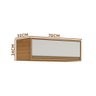 Armário Para Geladeira Porta Basculante 70 cm Nature Off White Ferrara Shop JM - 4